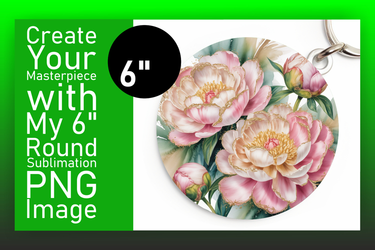Cute Circle PNG for Coasters , Flowers