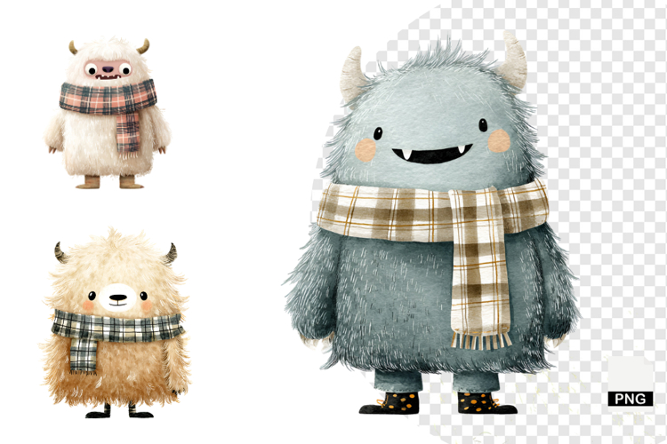 Cute Halloween Monsters Clipart