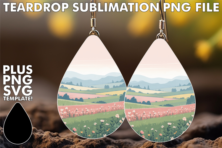 Radiant TEARDROP Earrings Gift PNG, Spring