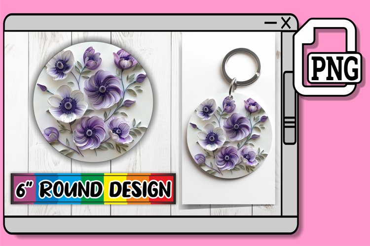 Vibrant 3D Blossom Sublimation Accessories example image 1