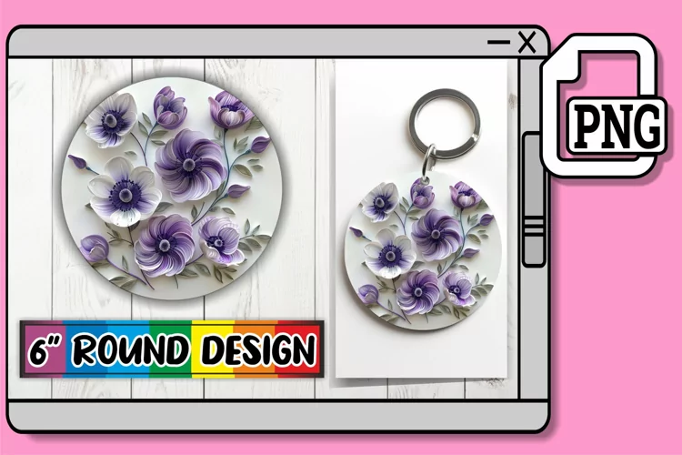 Vibrant 3D Blossom Sublimation Accessories