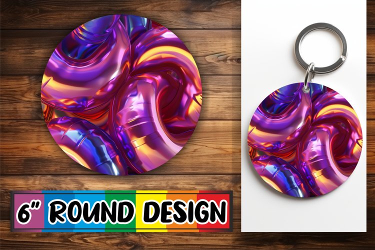 Artistic Abstract Inflated Puff Sublimation Circle Designs example image 1
