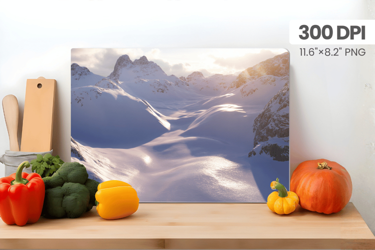 Winter Christmas Wonderland Cutting Board PNG Sublimation