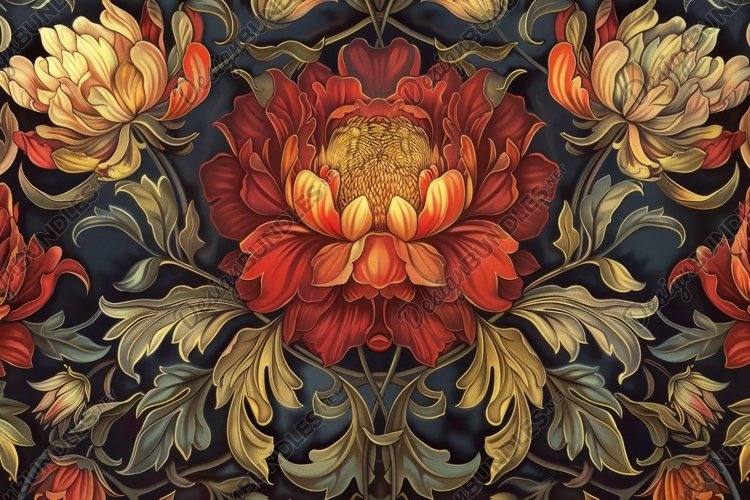 Art Print Flower Background Wallpaper example image 1
