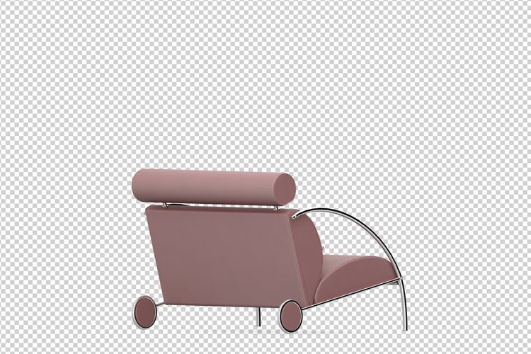 Isometric Arm Chair 3D isolated render example image 1