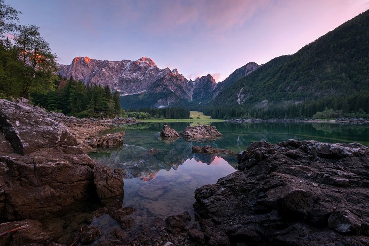 Beautiful evening at Fusine example image 1