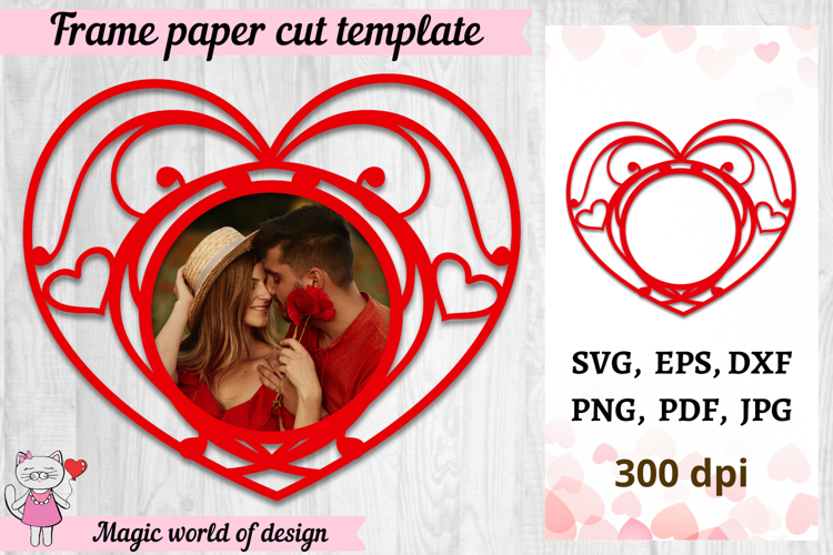 Valentines day Heart Frame SVG