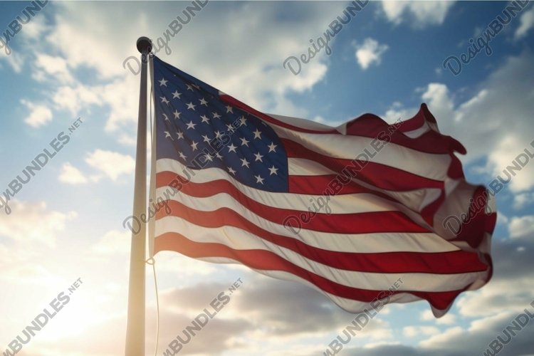 American Flag Clipart Image 9
