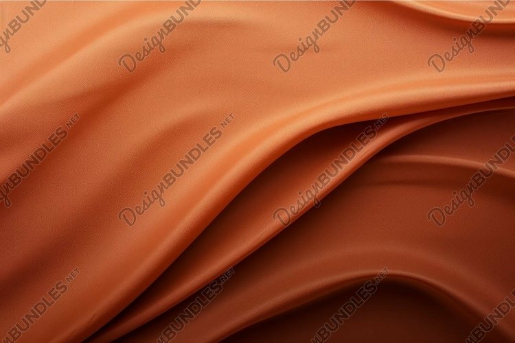 Close-up of wavy terracotta silk fabric creating a luxurious example image 1