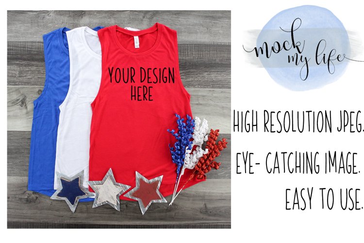 Bella Canvas Mockup / Patriotic / Independence Day example image 1