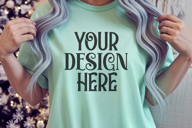 Bay Comfort Colors 1717 Christmas Mockup, CC 1717