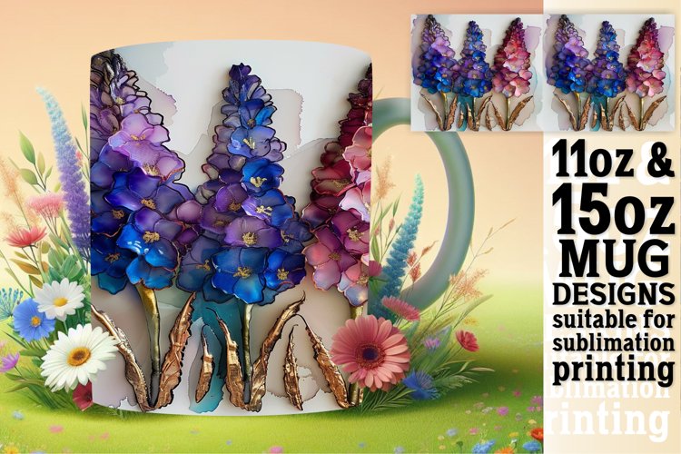 Radiant Blossom Beauty Mug Wrap: Sublimation - 11oz/15oz example image 1