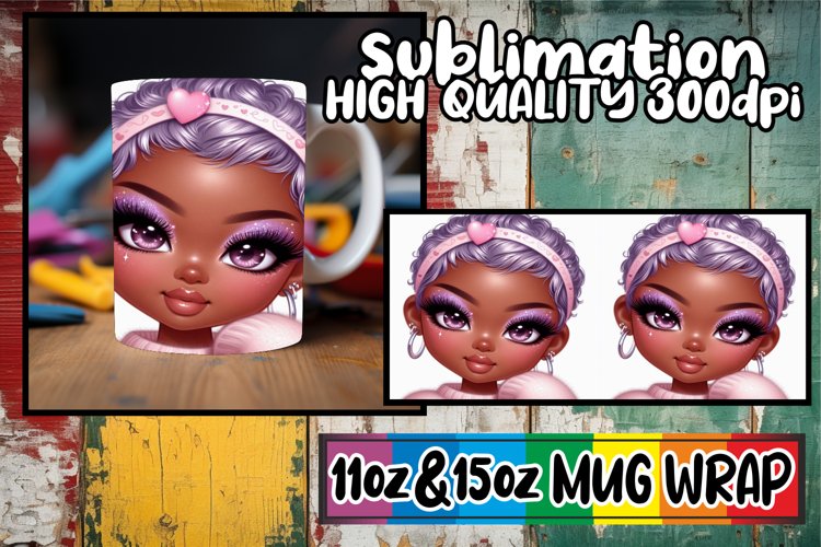 Radiant moments 11oz 15oz sublimation wrap, Love Girl example image 1