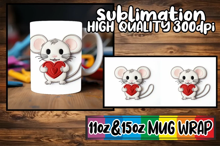 3D Valentine's Day Love Mug - Sublimation 11oz & 15oz