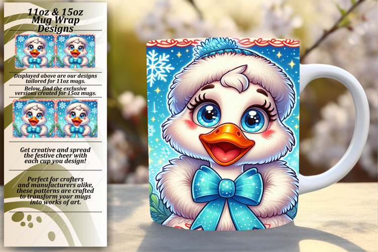 CHIC 11oz PNG Mug Wrap Template , Goose