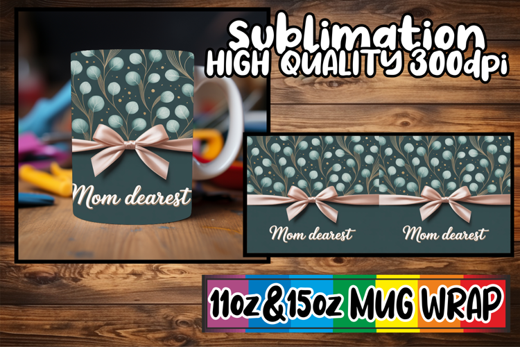 Everyday joy sublimation 11oz 15oz mug wrap, Mother's Day