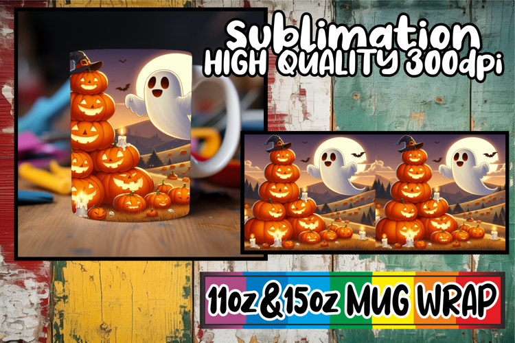 Uplifting days 11oz 15oz sublimation wrap, Ghost