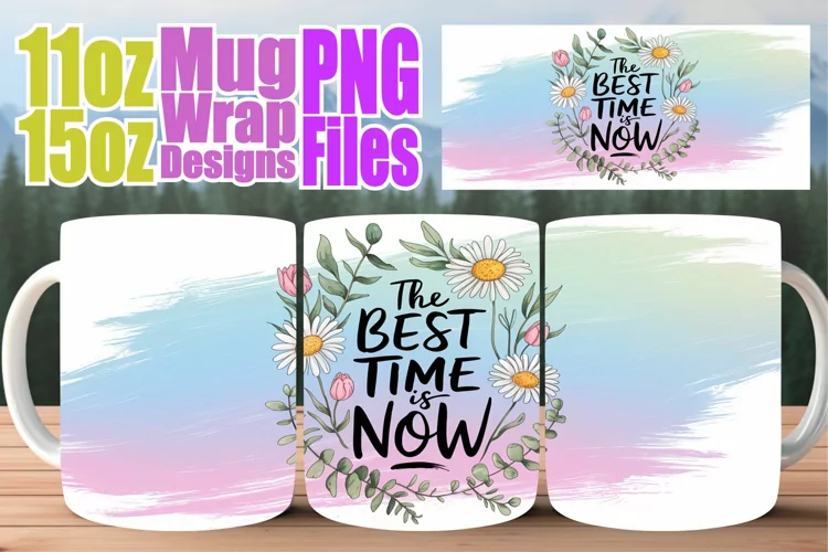 Beautiful sunsets sublimation mug wrap, Quote