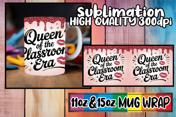 Sunny outlook 11oz 15oz mug wrap, Teacher