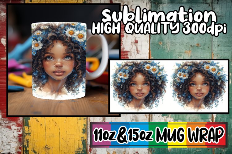 African American Beauty 11oz   15oz Mug Wrap Assortment