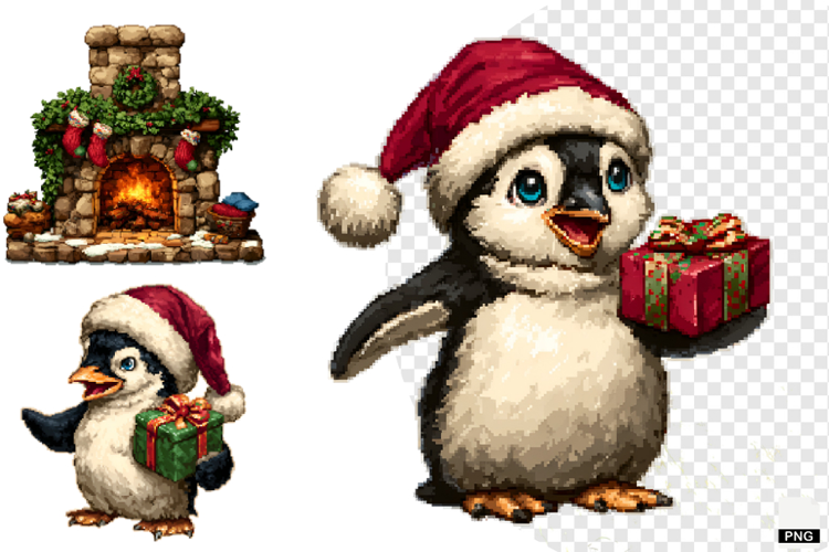 Pixel Art Christmas Clipart