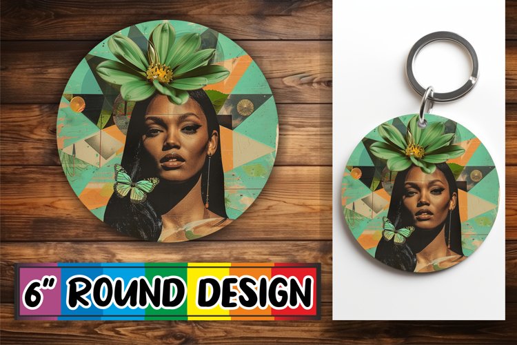 Abstract Black Woman Wrap Artistic Tumbler Sublimation PNG example image 1