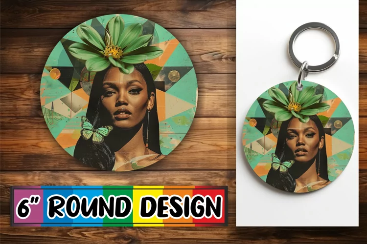 Abstract Black Woman Wrap Artistic Tumbler Sublimation PNG