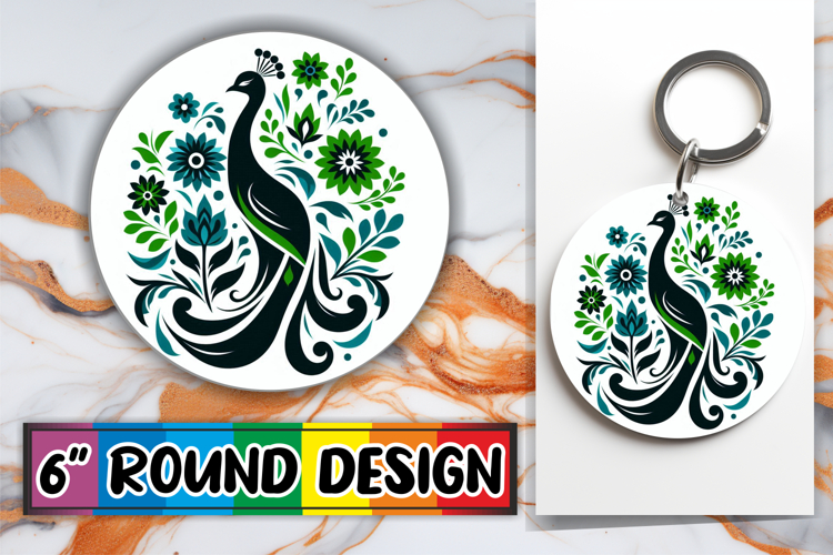 Cheerful Car Coaster Circle Style, Flower Animals