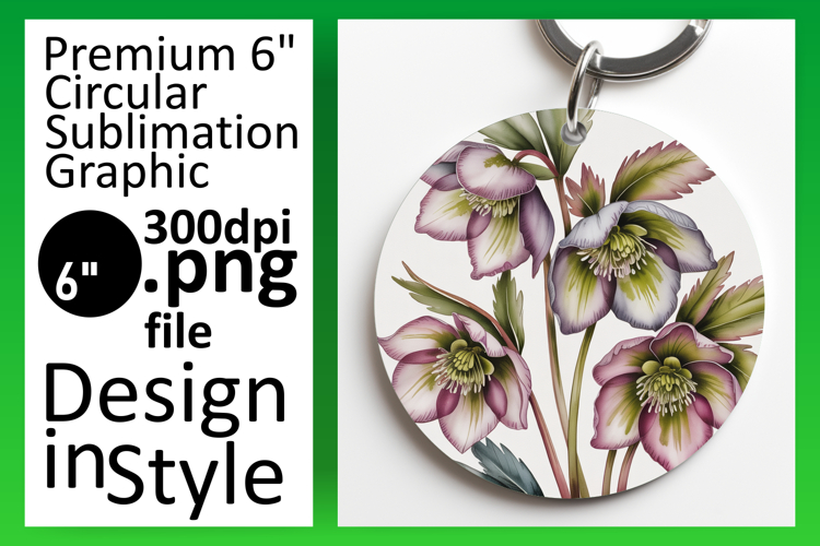 Cute Flamingo with Flowers Round Design PNG