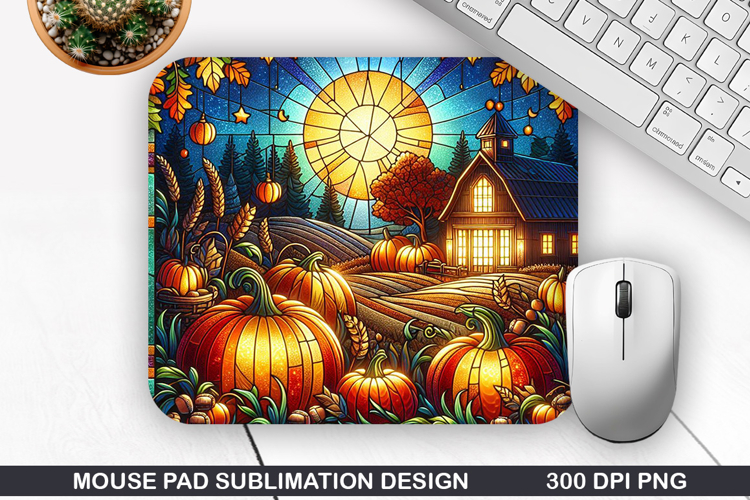 Pumpkin Mouse Pad Sublimation, Halloween Mouse Pad PNG