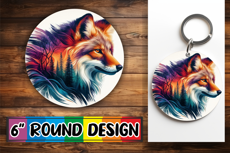 Timeless Round Keychains PNG, Animals Art