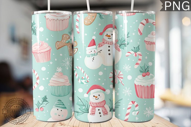 Christmas Winter Tumbler Warp - High Quality 300 Dpi