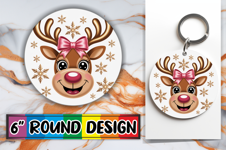 Unique Sublimation Round Ornaments, Cute Christmas