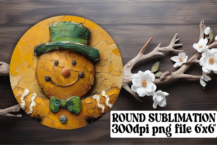 Cheerful Round Design Sublimation PNG, Gingerbread