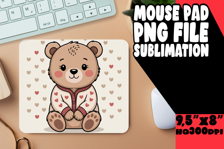 Sweet MOUSE PAD Sublimation Style, Valenines Animals
