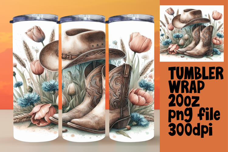GORGEOUS 20oz Sublimation Template , Western