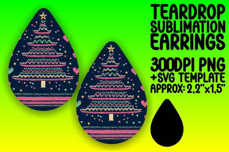 Charming Teardrop Design for Craft Projects , Holiday