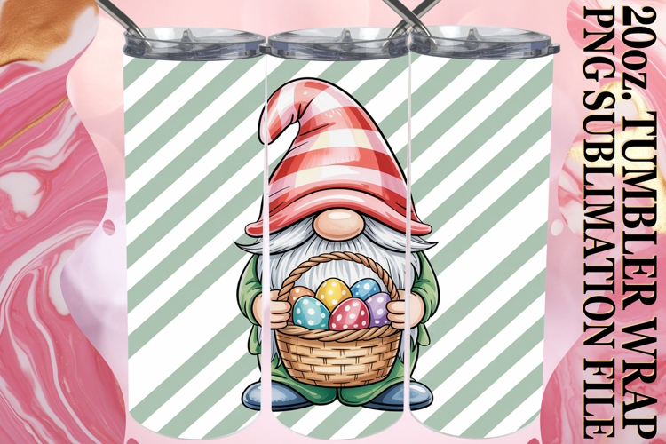 RADIANT MOMENTS 20oz TUMBLER WRAP, Easter Gnomes