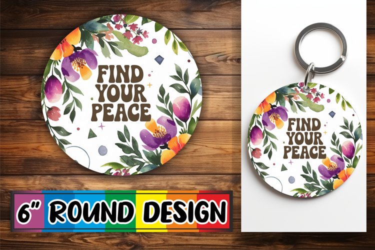 Radiant Sublimation Ornaments, Flower Quote