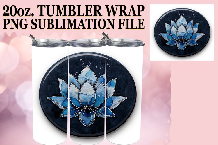 Fresh Blooms Denim Tumbler Sublimation 20oz