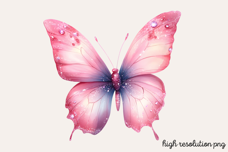 Pink Butterfly Clipart Image 13