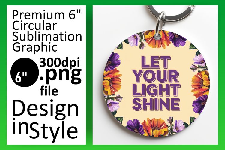Whimsical Circle PNG Keychain Artwork , Religious