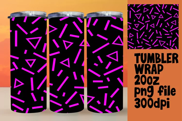 Abstract Neon Euphoria Tumblers 20oz