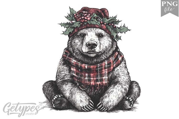 Christmas Bear Clipart Image 9