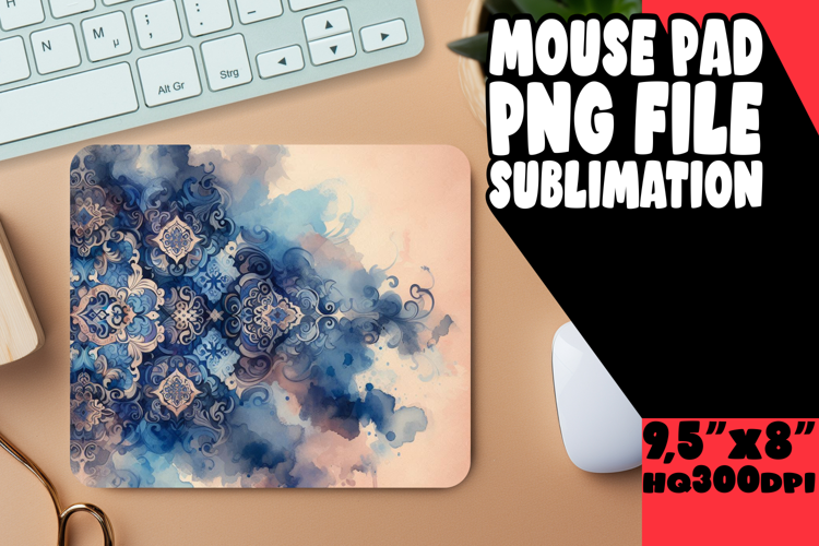 BLISSFUL MOUSE PAD PLAYFUL DESIGN, Watercolor Patter