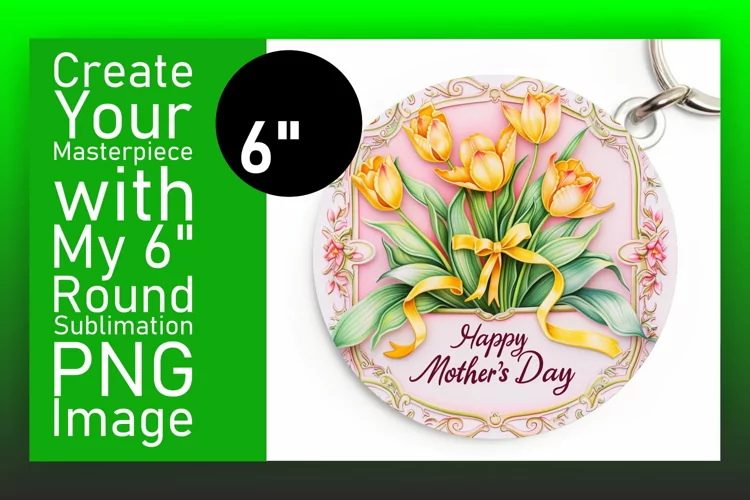 Circular Sublimation Car Coaster - Mother's Day Edition