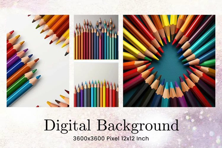 Colored Pencils Background Teacher School Blank Wallpaper