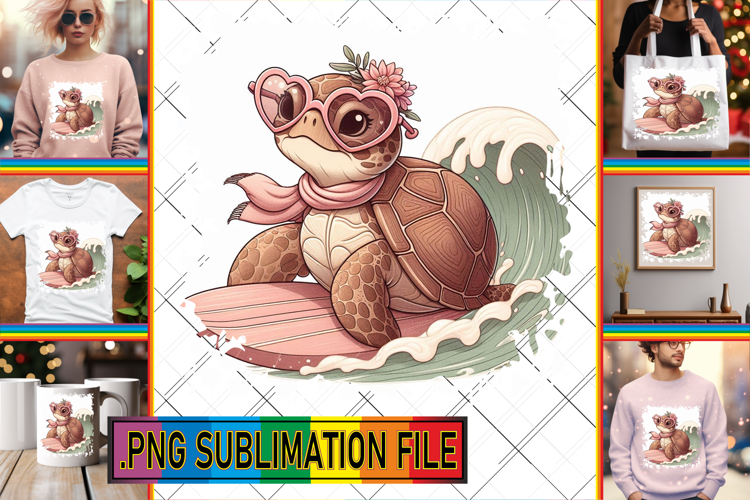 Cozy TSHIRT Gift Ideas PNG, Turtle