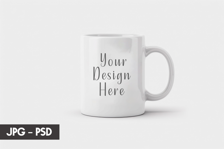 Clean Ceramic Mug Mockup PSD