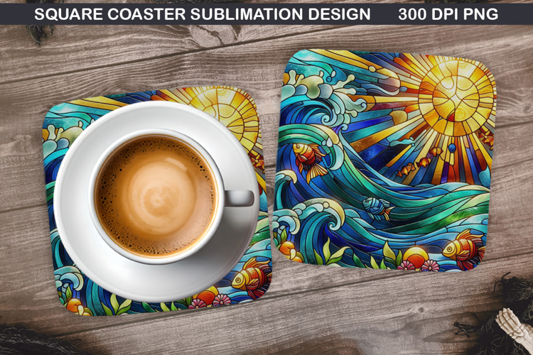 Summer Coaster Sublimation, Summer Coaster PNG Design